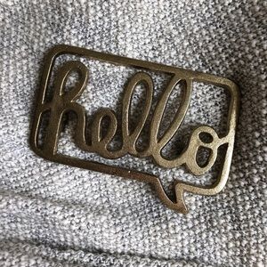 “hello” wall art